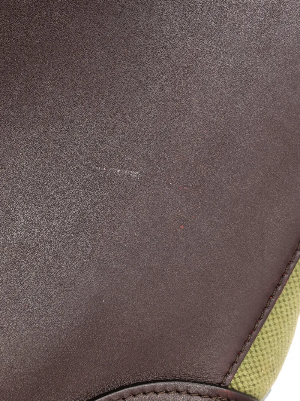 CELINE Pre-owned Luggage Bag Canvas And Leather Mini Satchel In Green