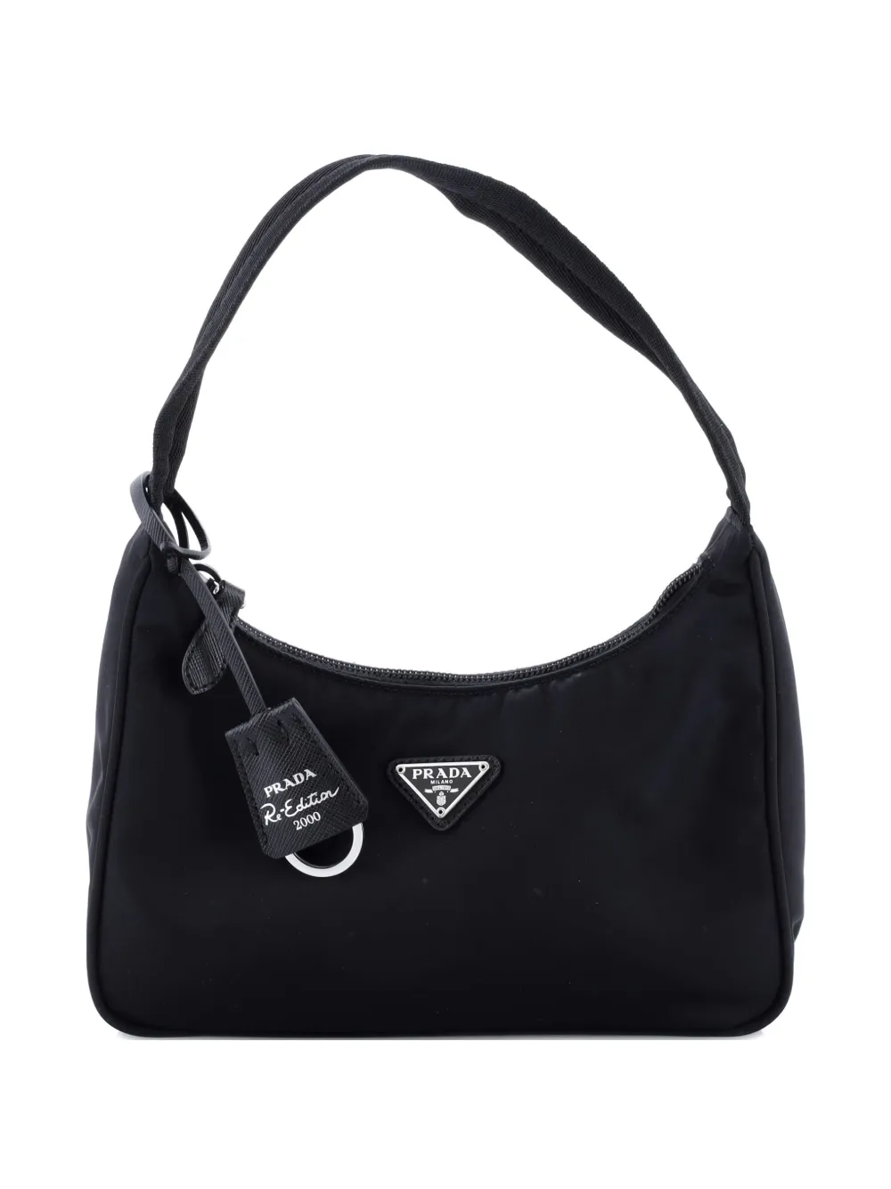 Prada Pre-Owned Re-Edition 2000 Tessuto Mini hobo bag | Black | Image 1