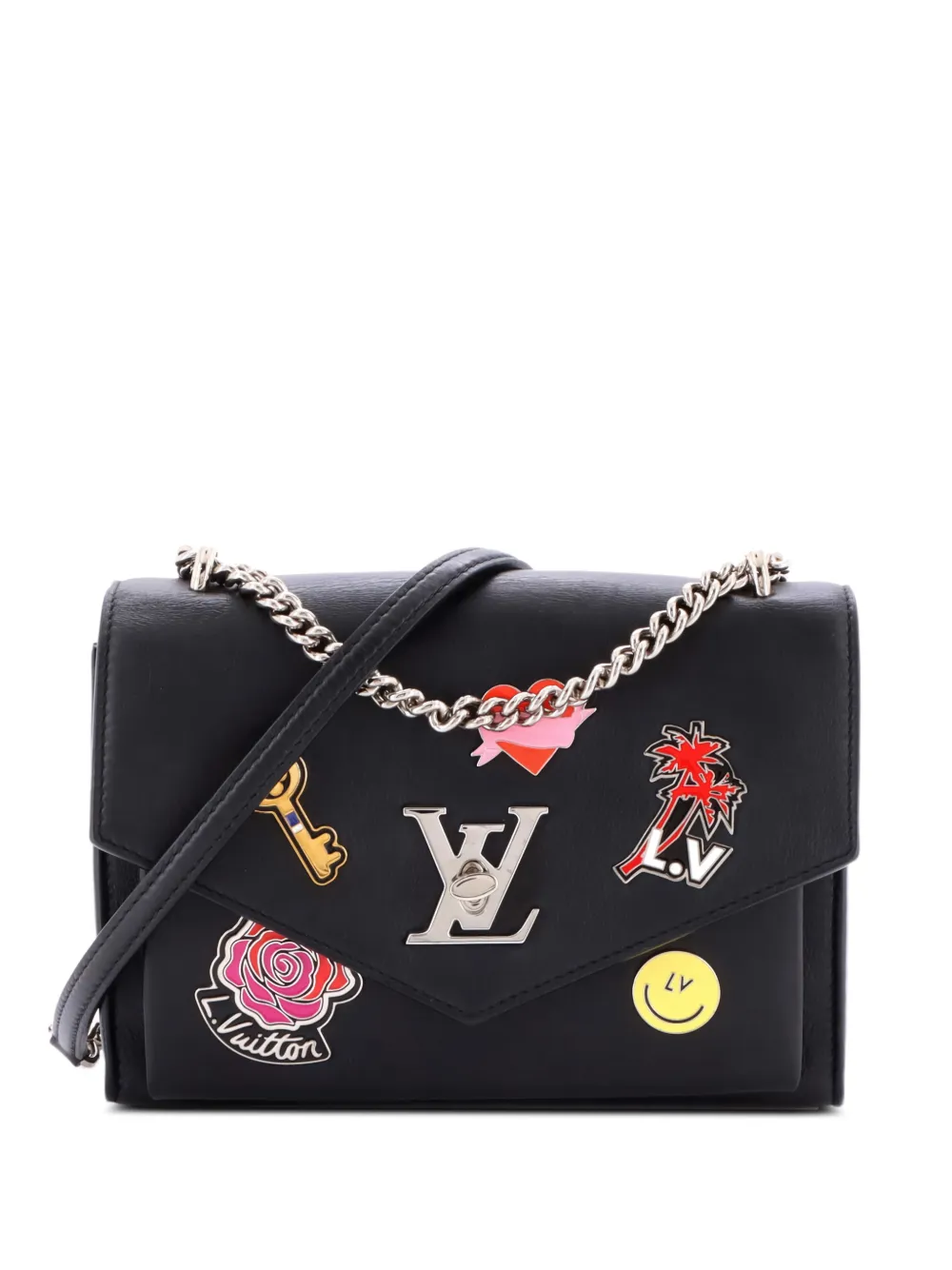 Louis Vuitton Pre-Owned Mylockme Handbag Limited Edition Pin Embellished Leather BB shoulder bag - Nero