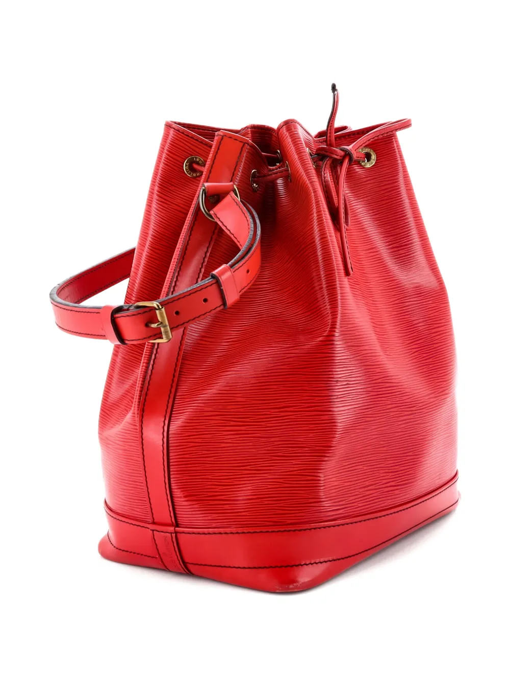 Pre-owned Louis Vuitton Noe Handbag Epi Leather Large Bucket Bag In Red