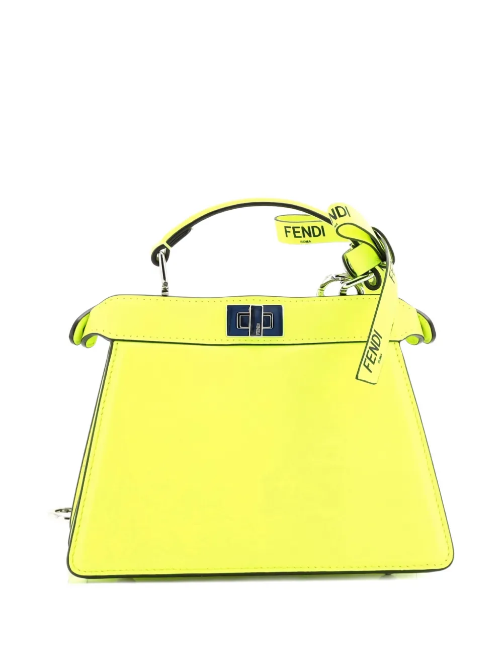 Pre-owned Fendi X Marc Jacobs Peekaboo Iseeu Bag Leather Petite Satchel In Green