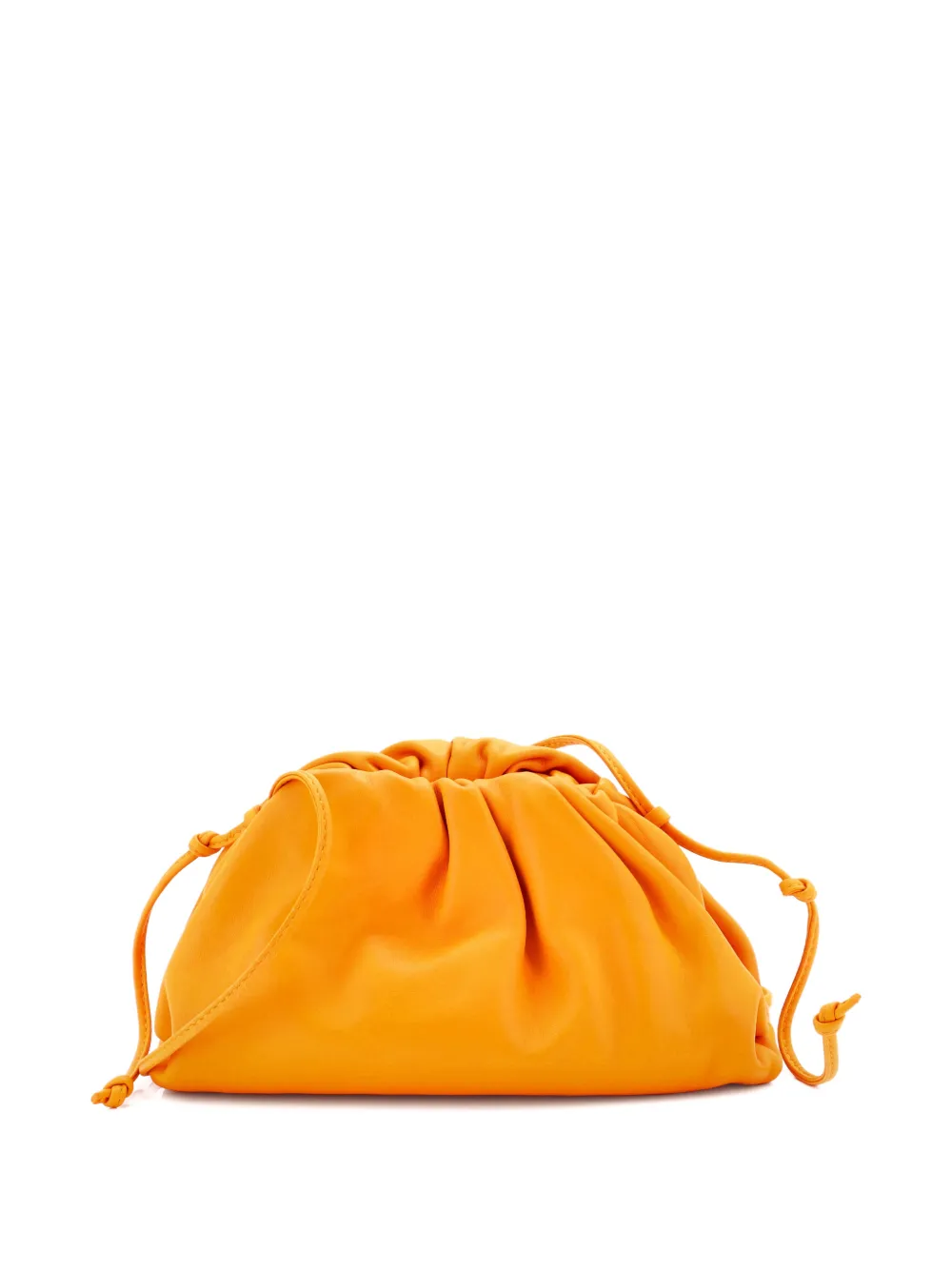 Pre-owned Bottega Veneta The Pouch Leather Mini Crossbody Bag In Orange