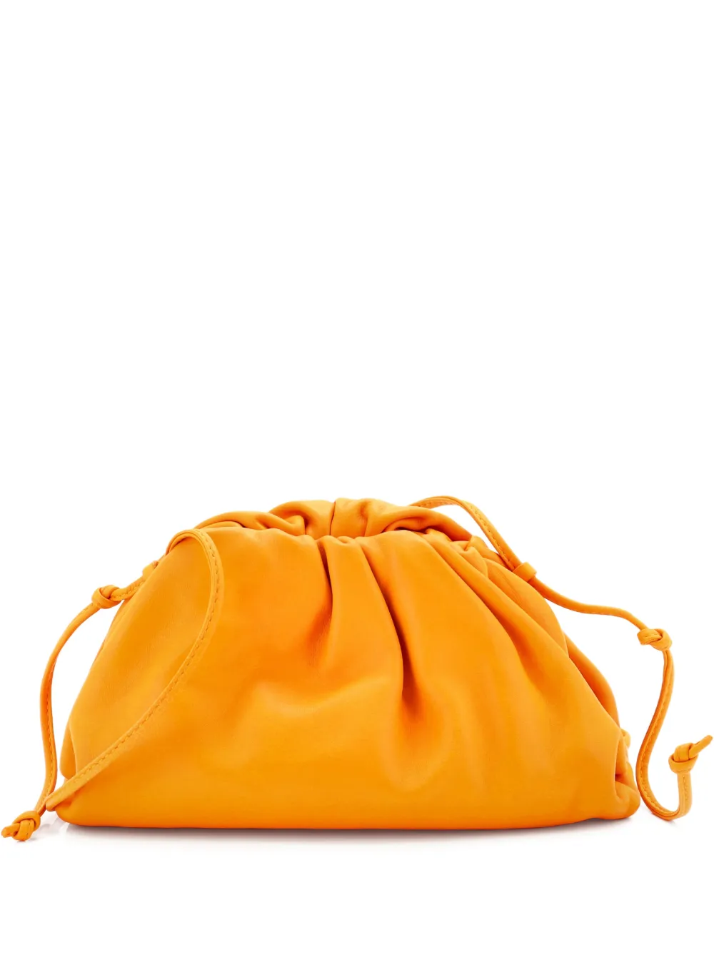 Bottega Veneta Pre-Owned The Pouch Leather Mini crossbody bag - Arancione