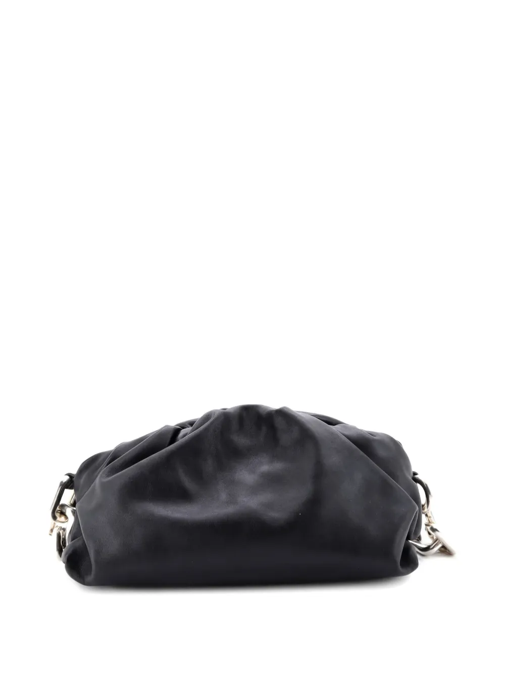 Pre-owned Bottega Veneta The Chain Pouch Leather Shoulder Bag In Black