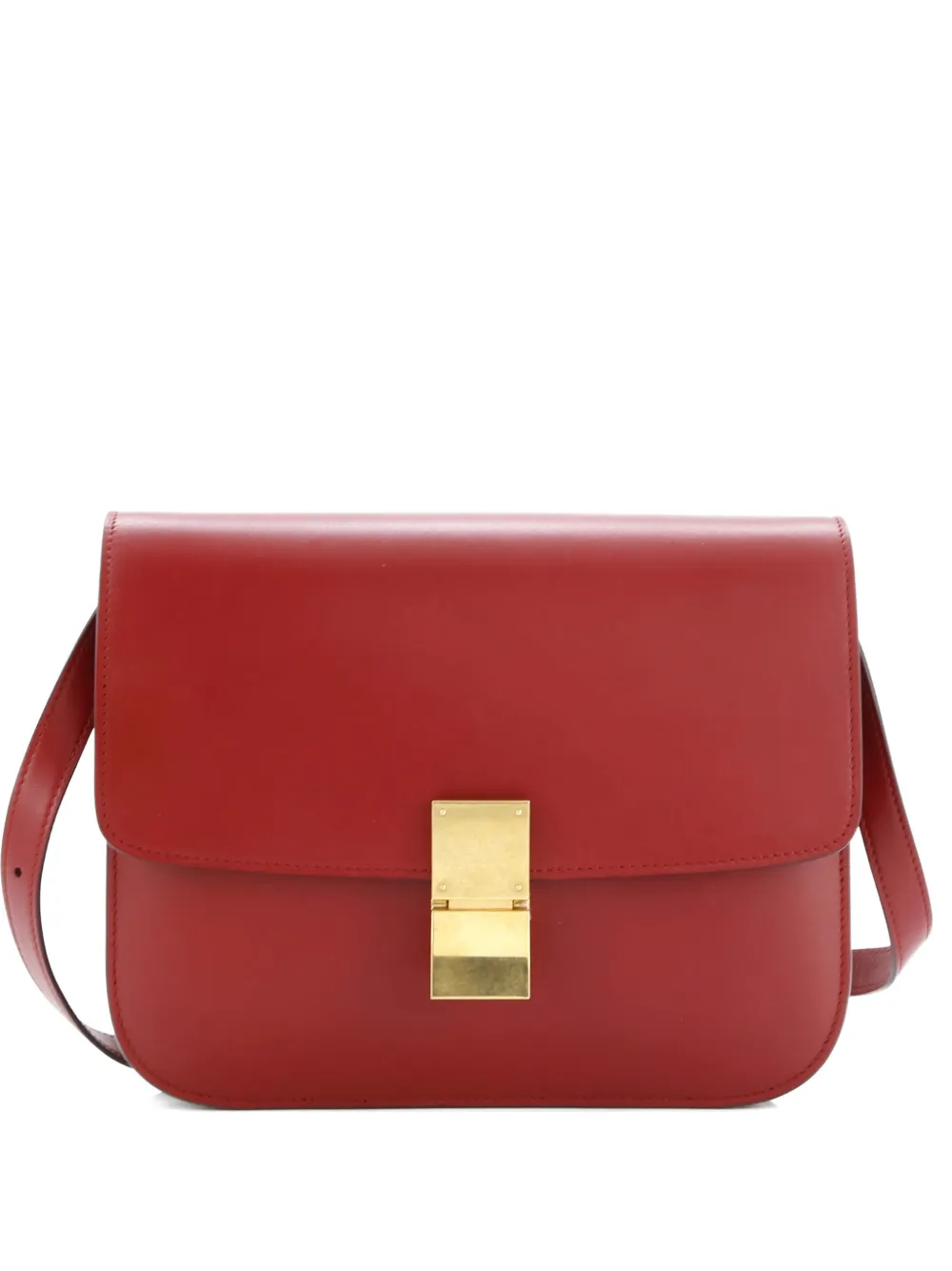 Celine Pre-Owned Classic Box Bag Smooth Leather Medium crossbody bag - Rosso