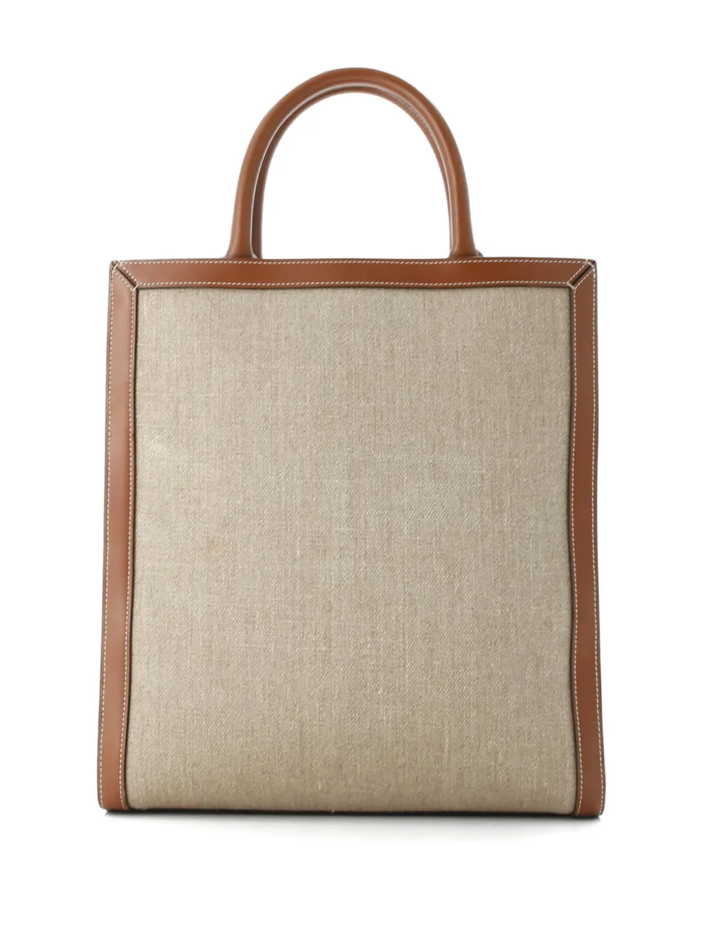 Celine Pre-Owned Vertical Cabas Printed Canvas and Leather Small tote bag | Pre-Owned | Image 2