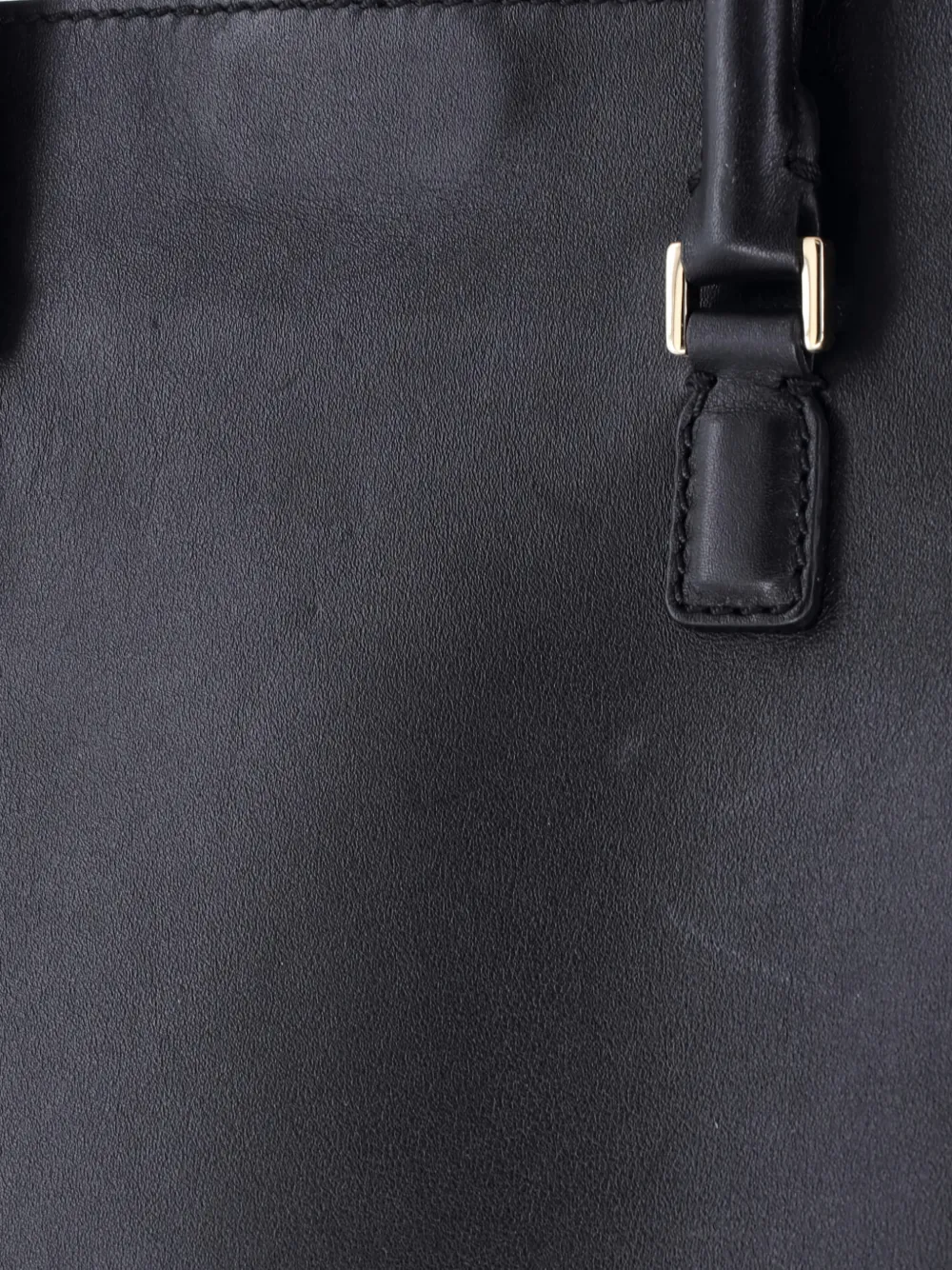 Pre-owned Valentino Garavani Rockstud Rigid Leather Medium Tote Bag In Black