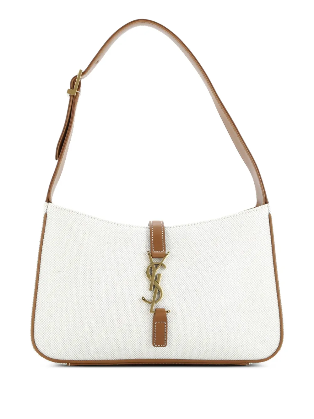 Saint Laurent Pre-Owned Le 5 a 7 Canvas Small hobo bag | Neutrals | Image 1