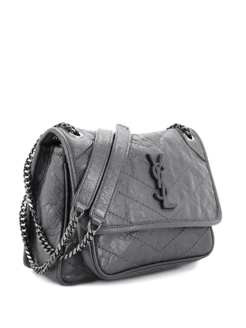 Saint Laurent Pre-Owned Niki Chain Flap Bag Matelasse Chevron Leather Baby shoulder bag