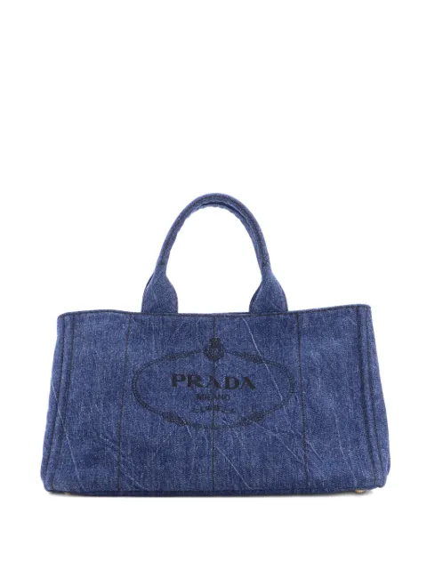 Prada Pre-Owned tote Canapa  grande de mezclilla