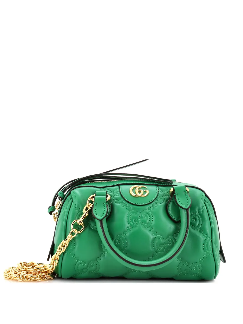 Gucci Pre-Owned Ophidia Convertible Boston Top Handle Bag GG Matelasse Leather Mini crossbody bag - Verde