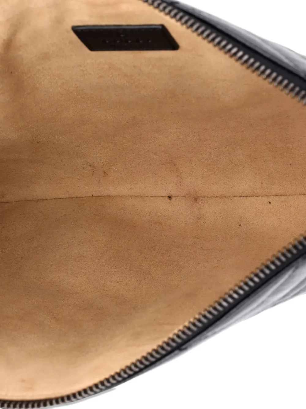 GUCCI Pre-owned Gg Marmont Matelasse Leather Clutch Bag In Black