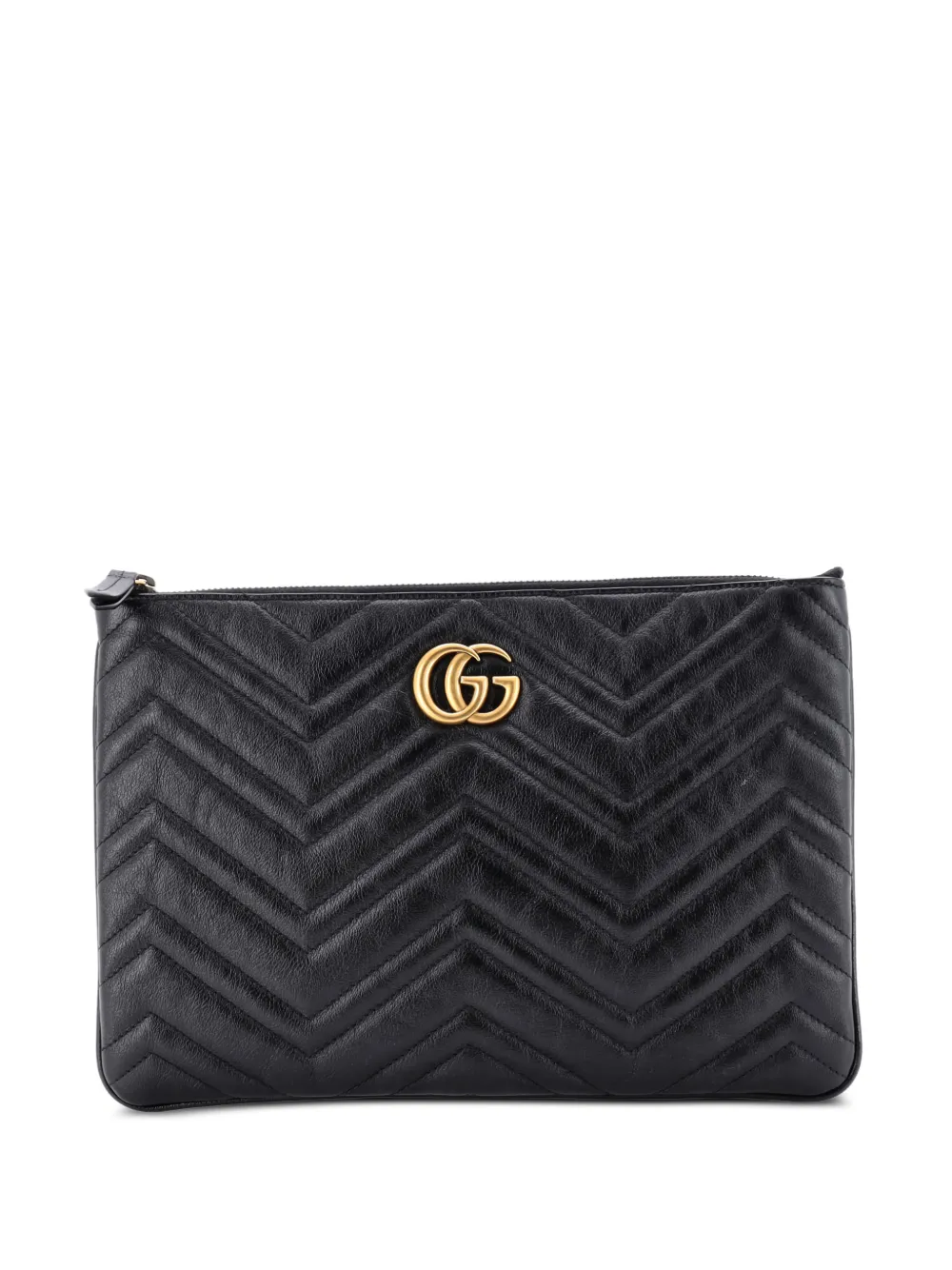 Gucci Pre-Owned GG Marmont Matelasse Leather clutch bag - Nero