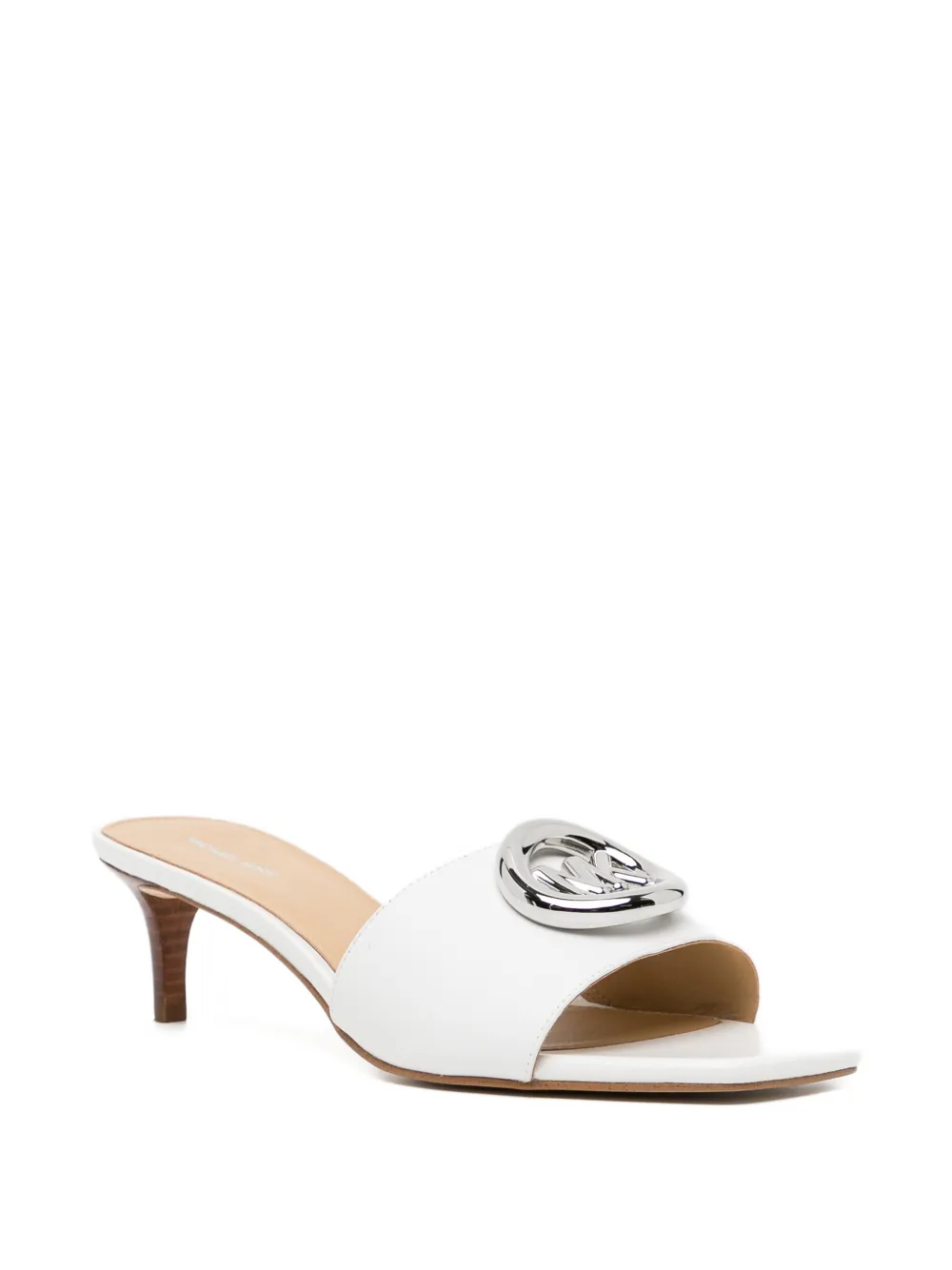 Michael Kors 40mm sandalen met kitten-hak en logo Wit