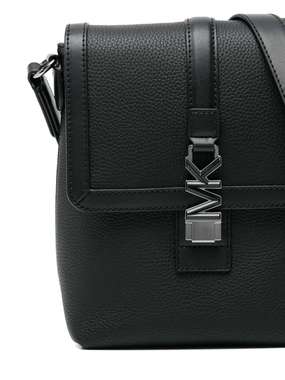 Michael Kors Leren messengertas met logoprint Zwart
