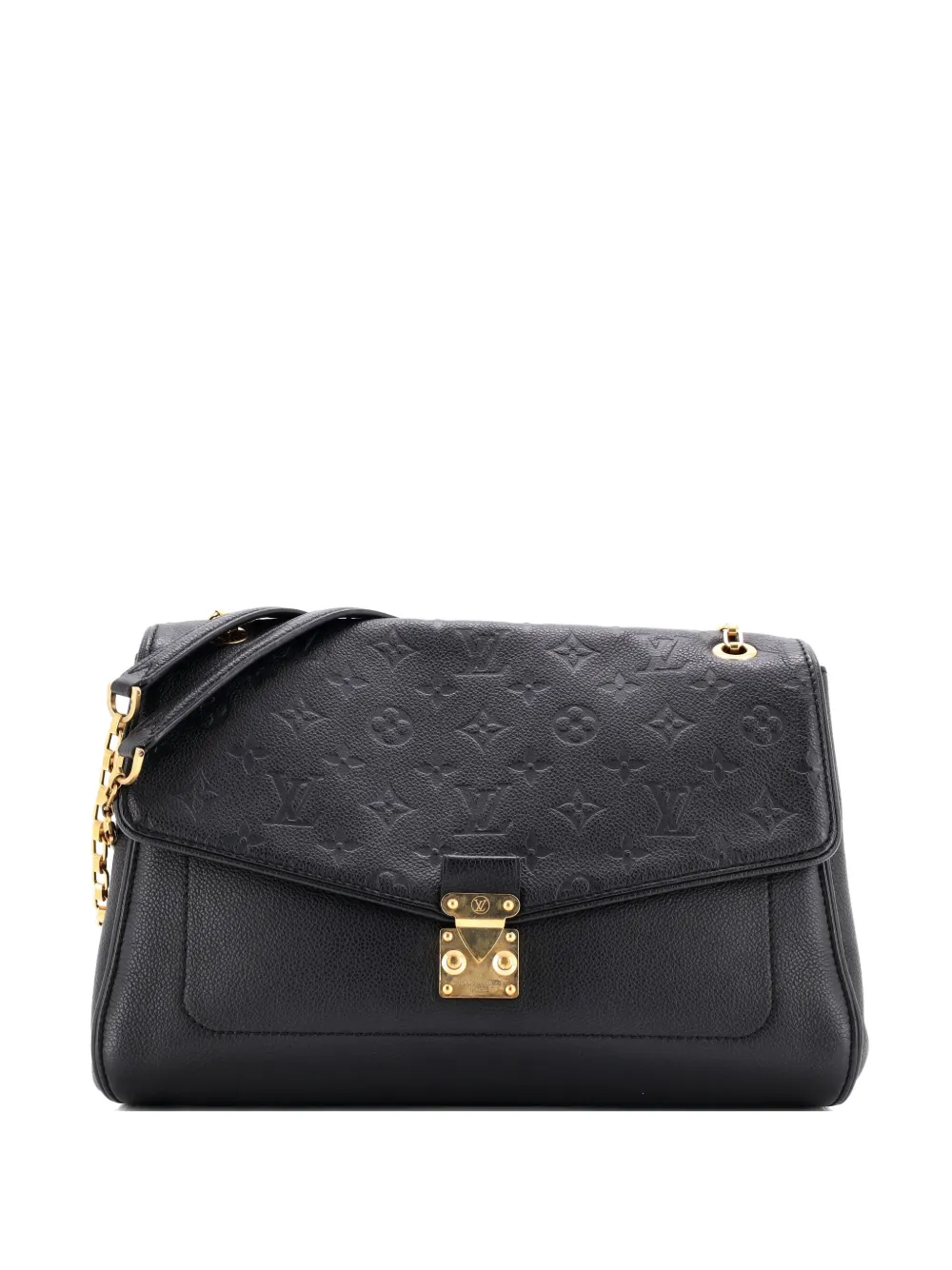 Pre-owned Louis Vuitton Saint Germain Handbag Monogram Empreinte Leather Mm Shoulder Bag In Black
