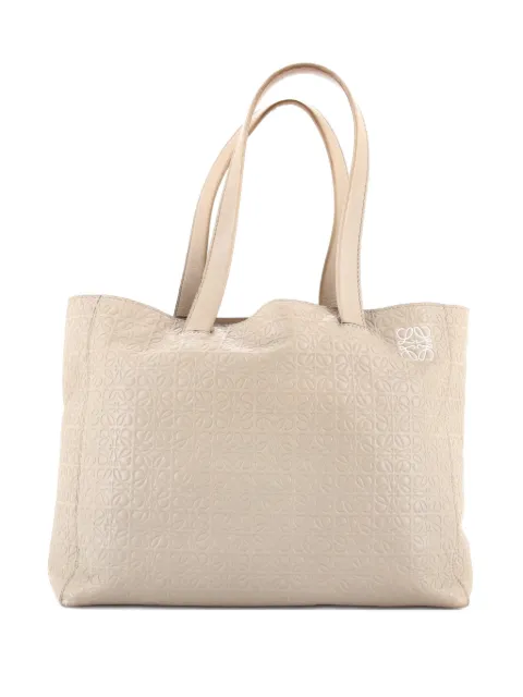 Loewe Pre-Owned T Shopper Tote Anagram Embossed Leather satchel