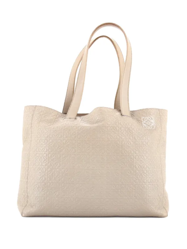 Loewe Pre-Owned T ショッパー トート アナグラム エンボス レザー