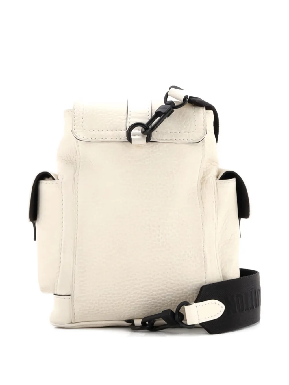 Pre-owned Louis Vuitton Christopher Taurillon Leather Xs Backpack In White
