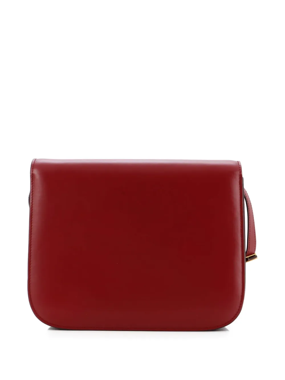 Pre-owned Celine Classic Box Bag Smooth Leather Medium Crossbody Bag In Red