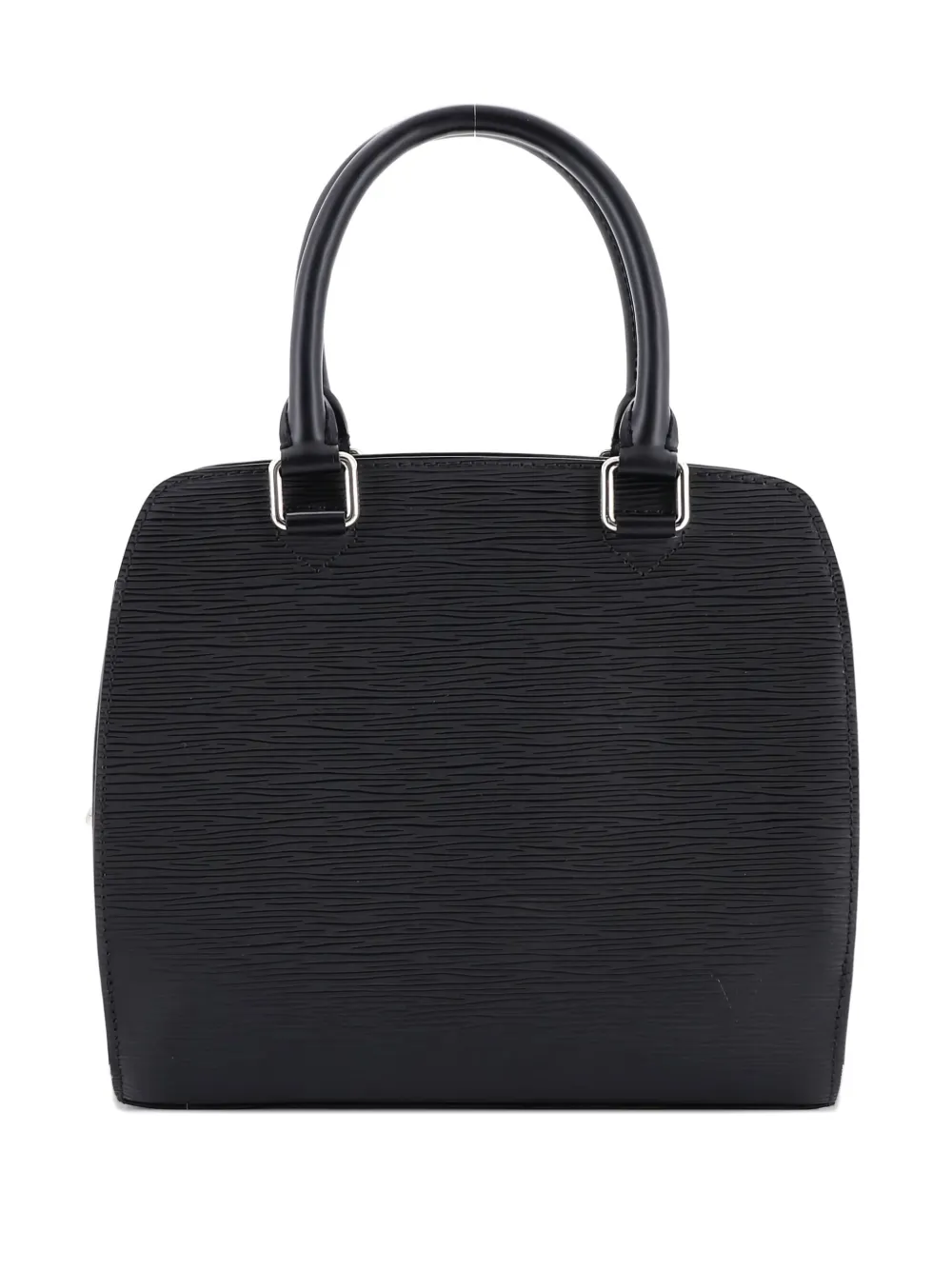 Pre-owned Louis Vuitton Pont Neuf Handbag Epi Leather Pm Satchel In Black