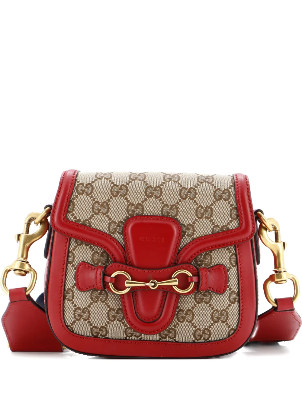 Gucci Pre-Owned Lady Web Shoulder Bag GG Canvas Small crossbody bag - Marrone