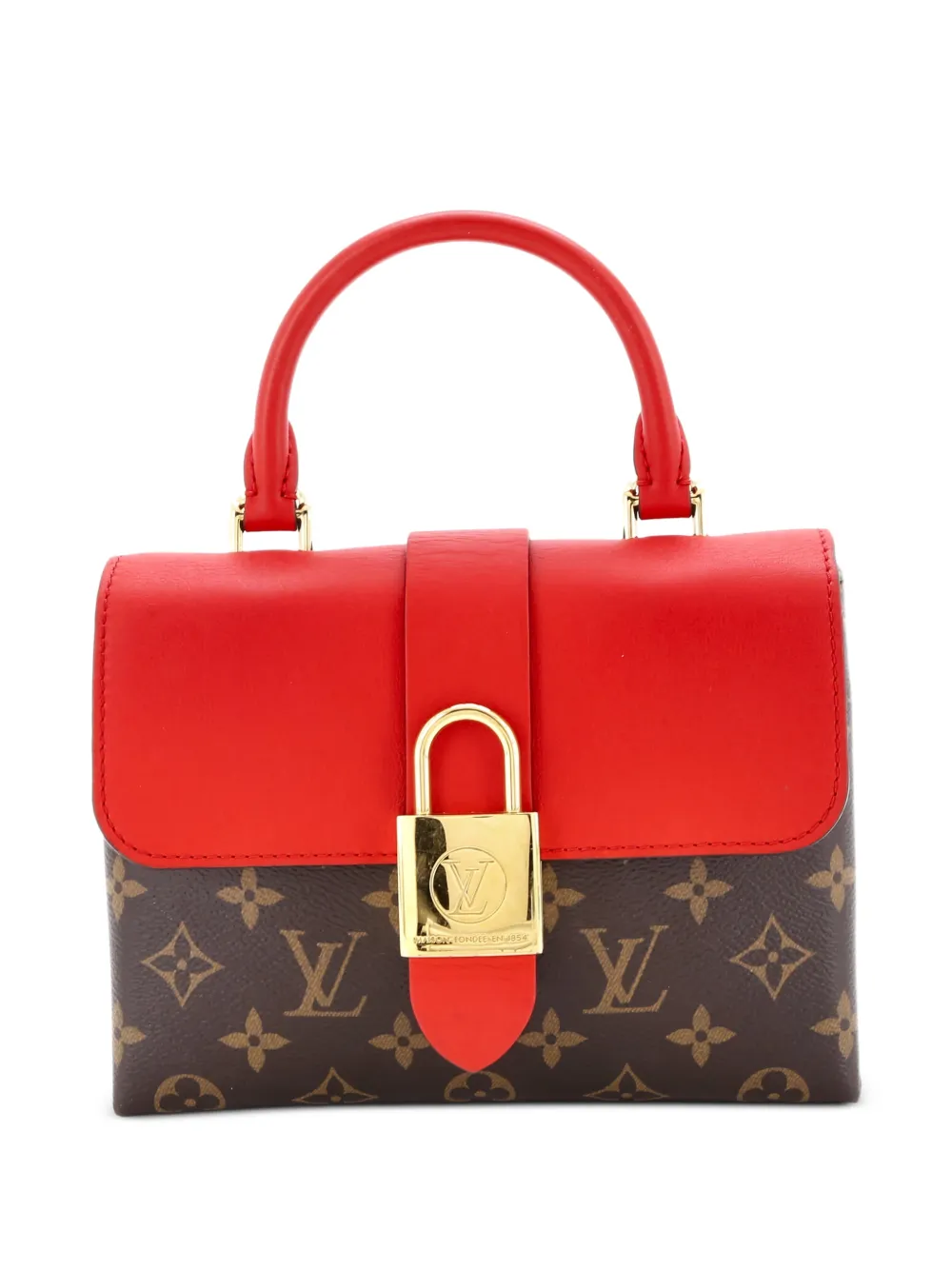 Louis Vuitton Pre-Owned Locky Handbag Monogram Canvas with Leather BB satchel - Marrone