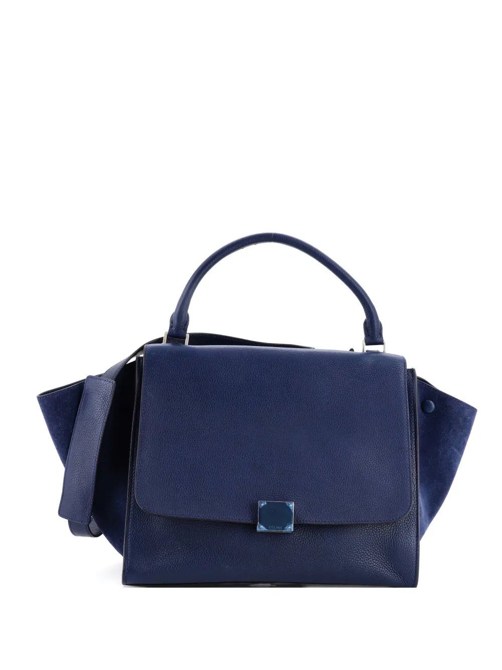 Celine Pre-Owned Trapeze Bag Leather with Suede Medium satchel | Blue | Image 1