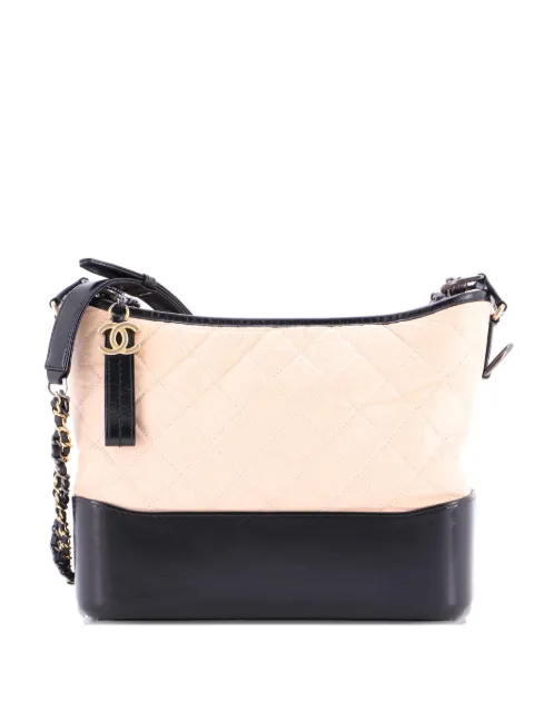 CHANEL Pre-Owned Bicolor Gabrielle Quilted Aged Calfskin Medium hobo bag