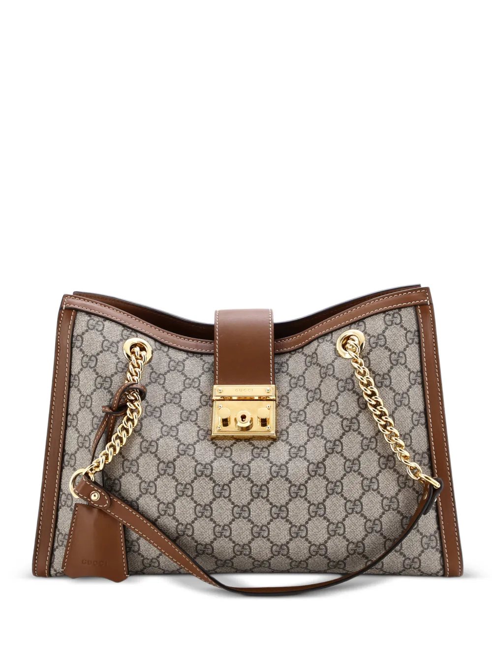 Gucci Pre-Owned Padlock Chain GG Coated Canvas with Leather Medium tote bag | marrón | Image 1
