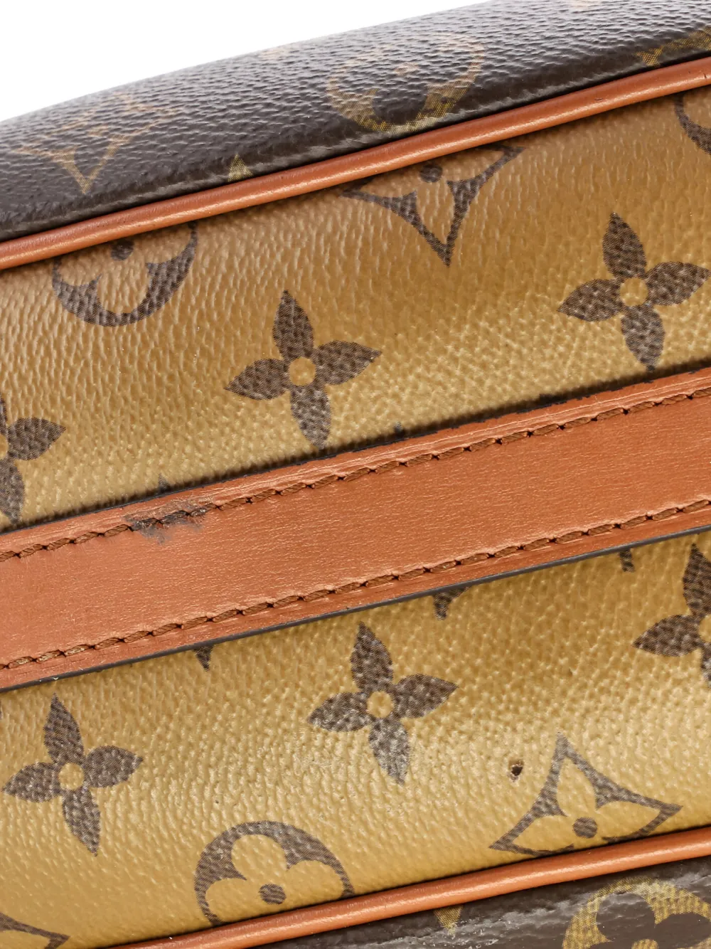 Pre-owned Louis Vuitton Loop Reverse Monogram Canvas Hobo Bag In Brown