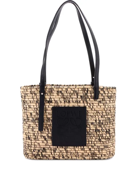 Loewe Pre-Owned Square Basket Woven Raffia Small tote bag
