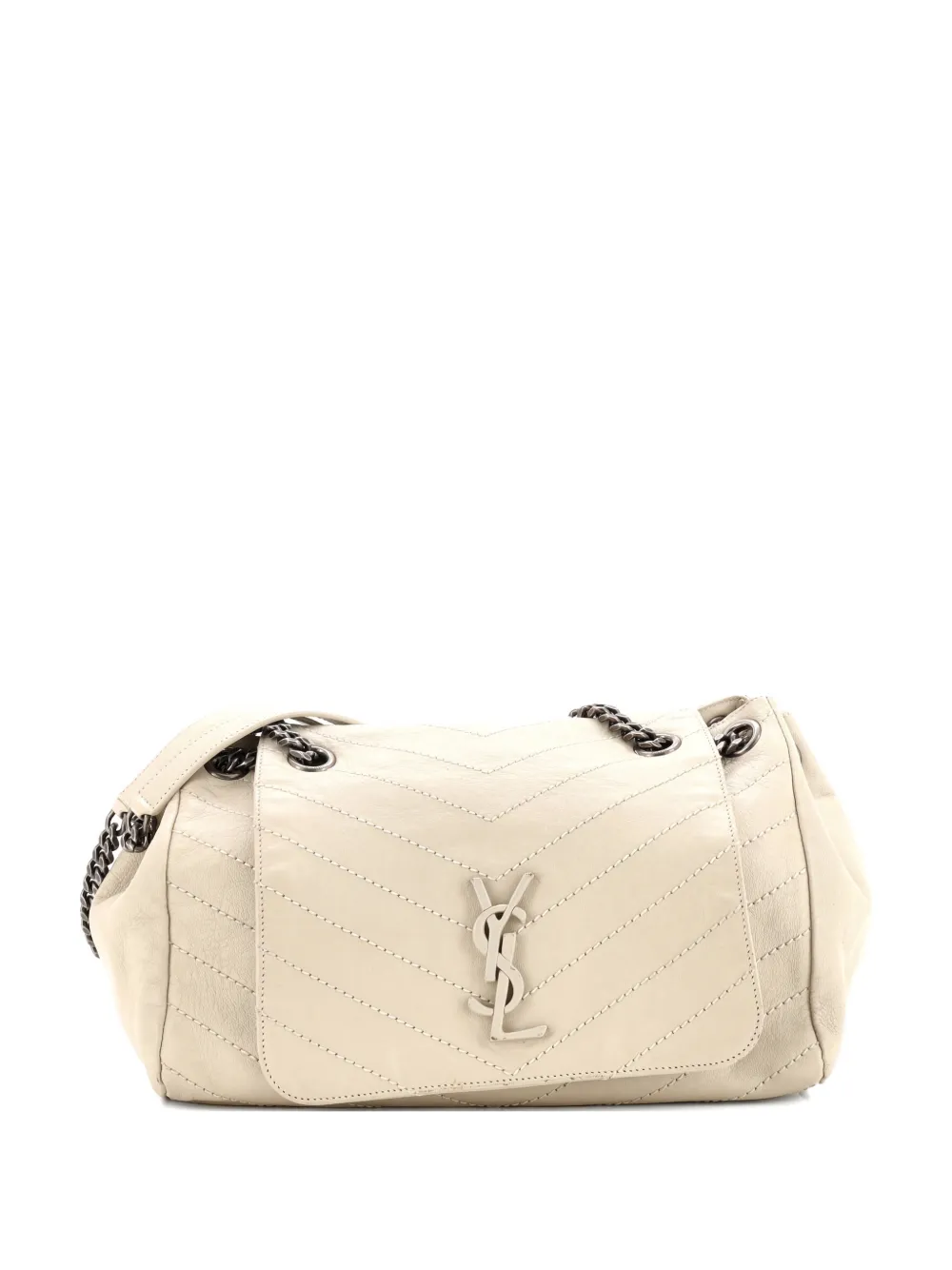 Saint Laurent Pre-Owned Nolita Satchel Matelasse Chevron Leather Medium shoulder bag - Toni neutri