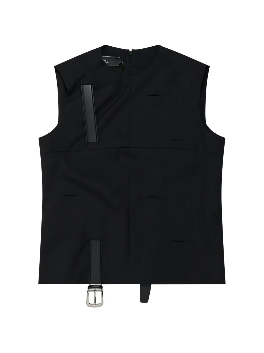 HODAKOVA belt-detail sleeveless top - Nero