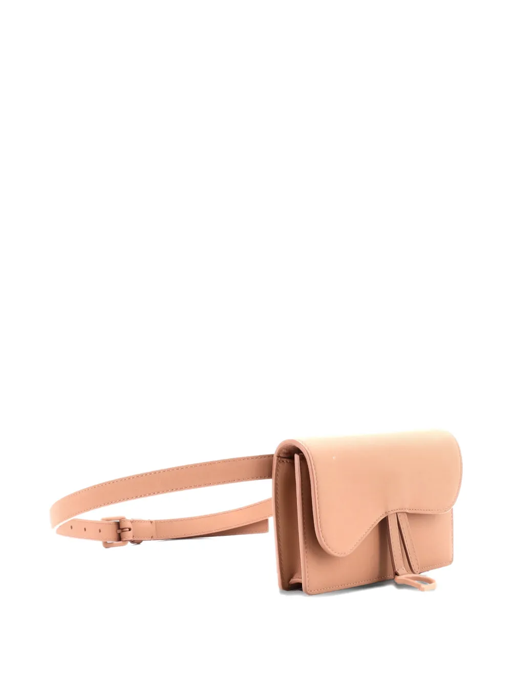DIOR Pre-owned Ultra Matte Saddle Rectangular Leather Belt Bag In Pink