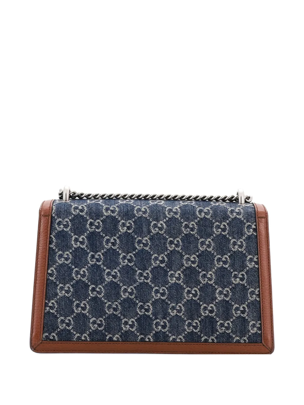 Pre-owned Gucci Dionysus Bag Gg Denim Small Shoulder Bag In Brown