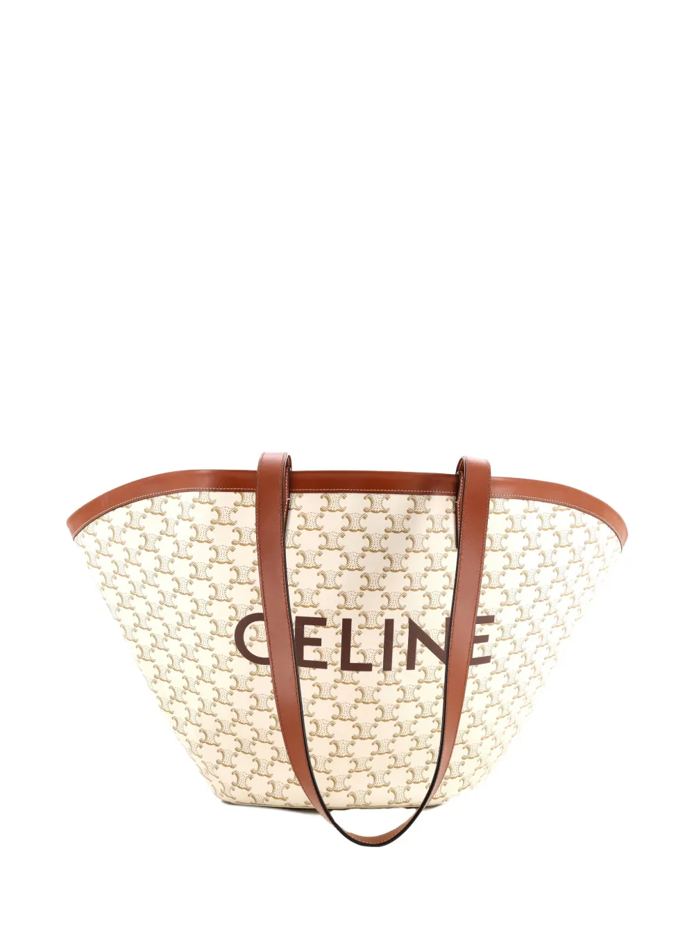 Celine Pre-Owned Couffin Bag Triomphe Coated Canvas Medium tote bag | Neutrals | Image 1