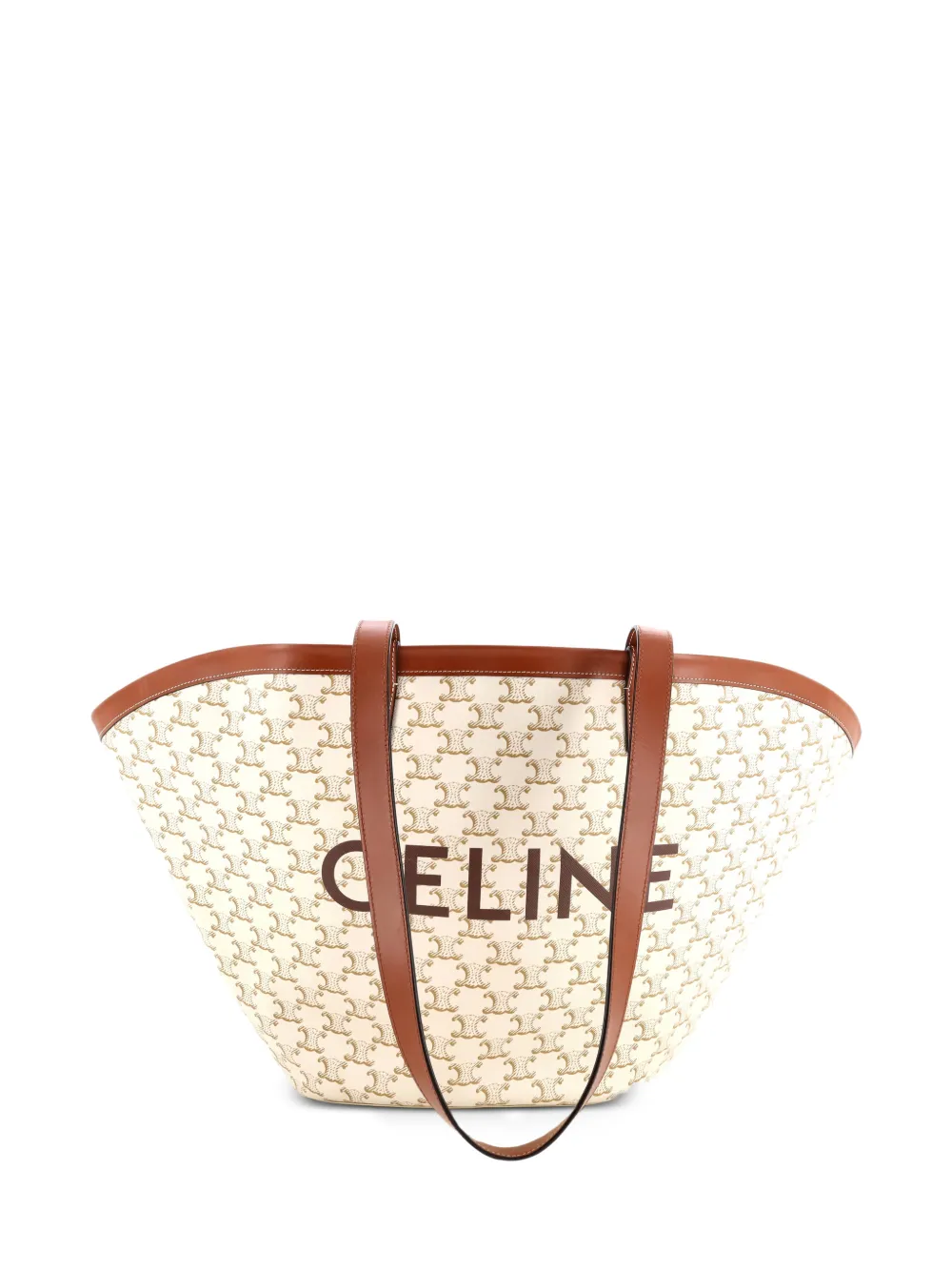Celine Pre-Owned Couffin Bag Triomphe Coated Canvas Medium tote bag | Neutrals | Image 1