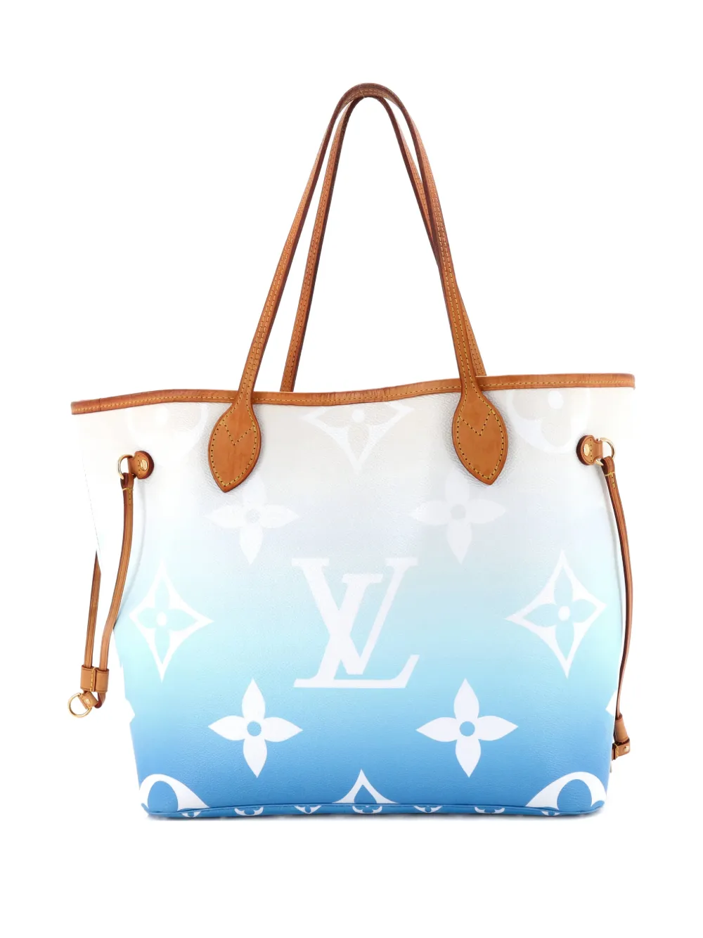 Pre-owned Louis Vuitton Neverfull Nm By The Pool Monogram Giant Mm Tote Bag In Blue