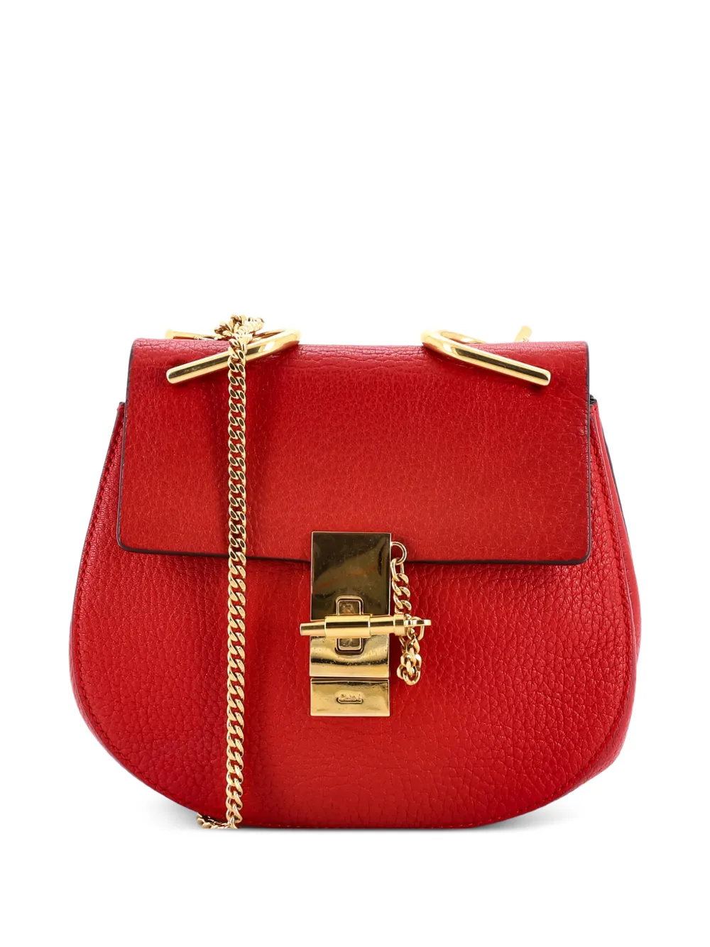 Chloé Pre-Owned Drew Leather Mini crossbody bag - Rosso