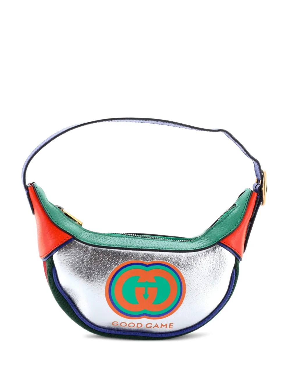 Gucci Pre-Owned Good Game Ophidia Half Moon Bag Leather Mini hobo bag - Blu