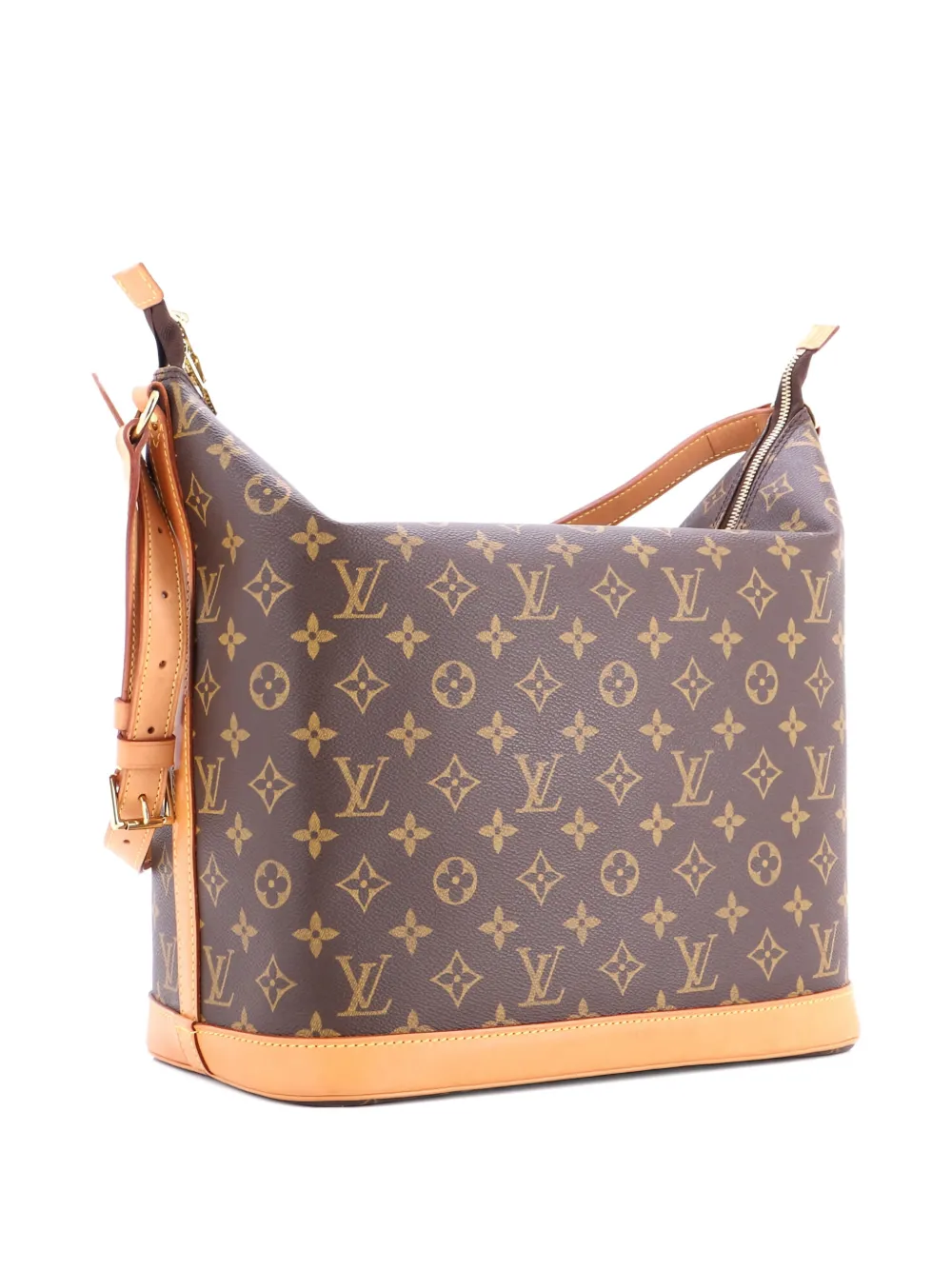 Pre-owned Louis Vuitton Sharon Stone Amfar Three Bag Monogram Canvas Shoulder Bag In Brown