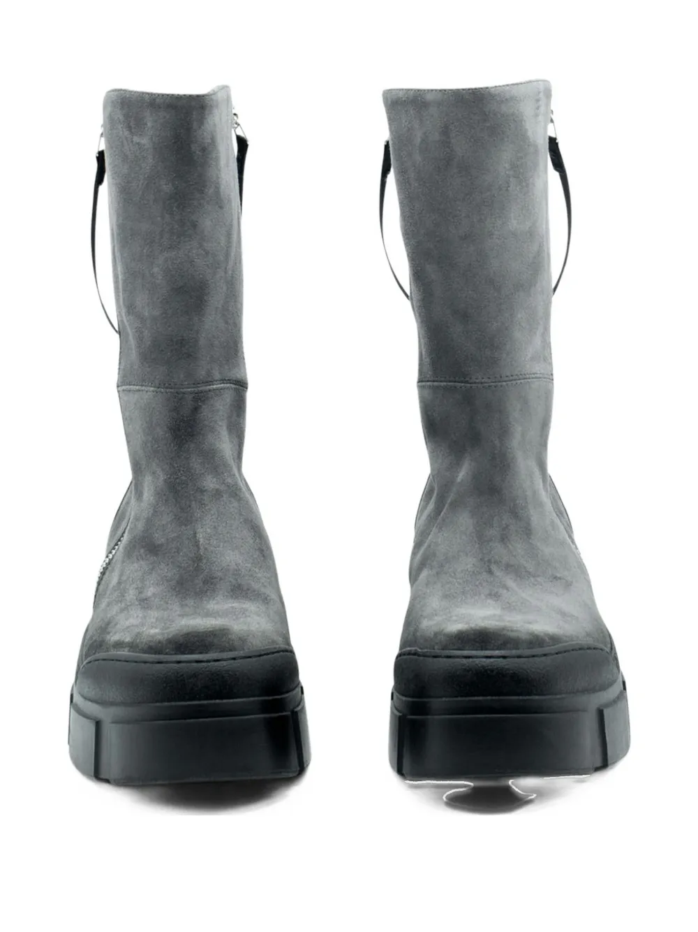 Vic Matie Enkellaarzen van imitatieleer Grijs