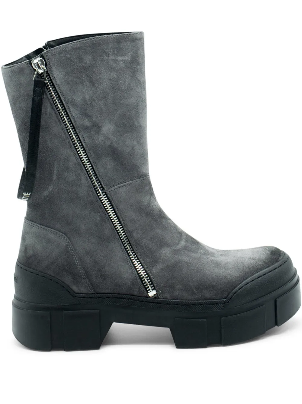 Vic Matie Roccia zip-up leather ankle boots - Grigio