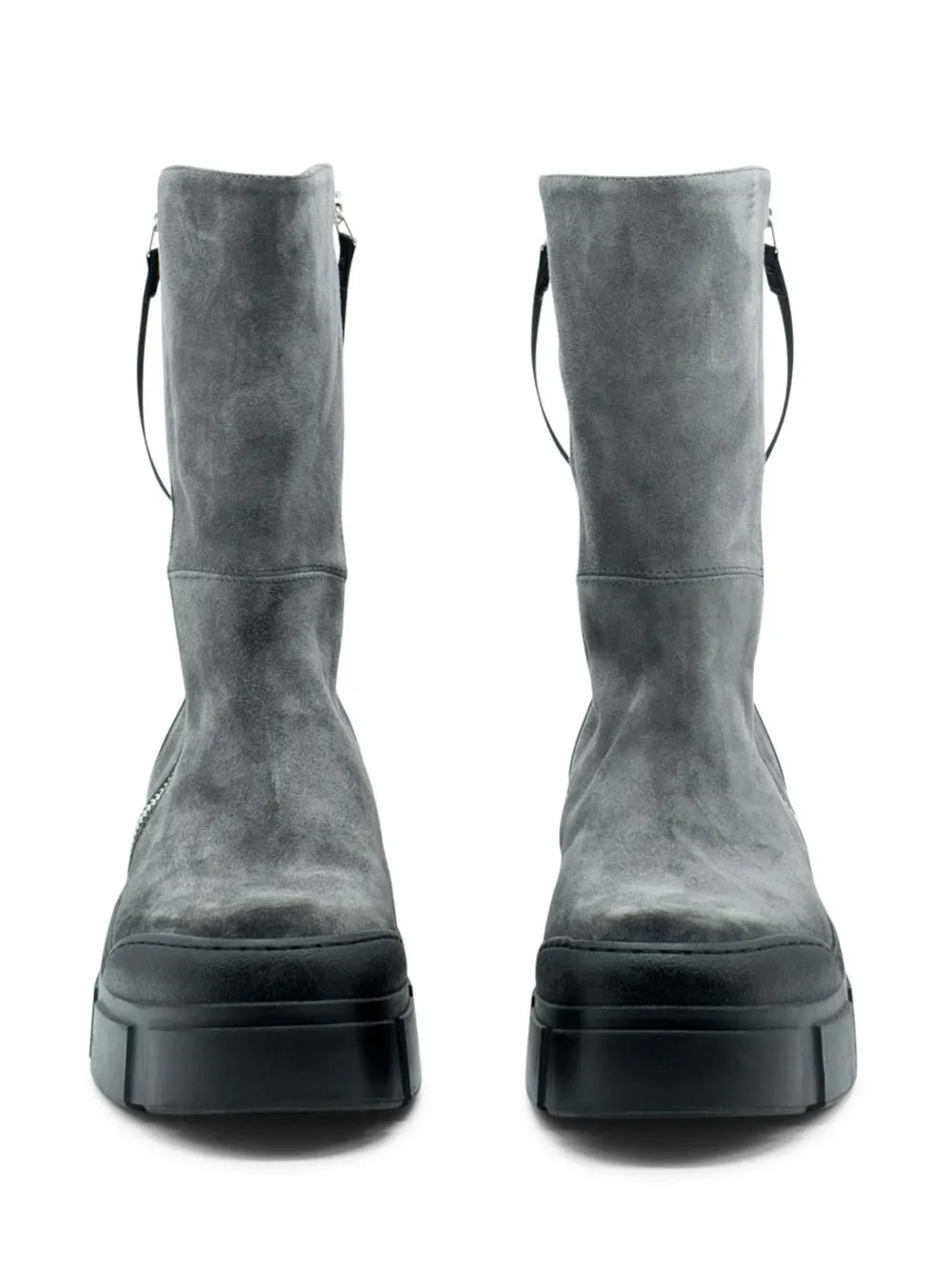 Vic Matie Enkellaarzen van imitatieleer Grijs