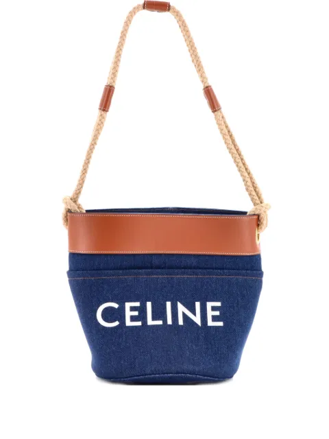 Celine Pre-Owned Rope Denim Small bucket bag