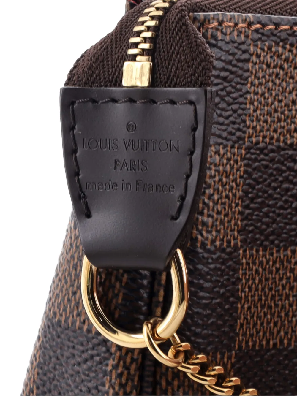Pre-owned Louis Vuitton Pochette Accessoires Limited Edition Damier Mini Clutch Bag In Brown