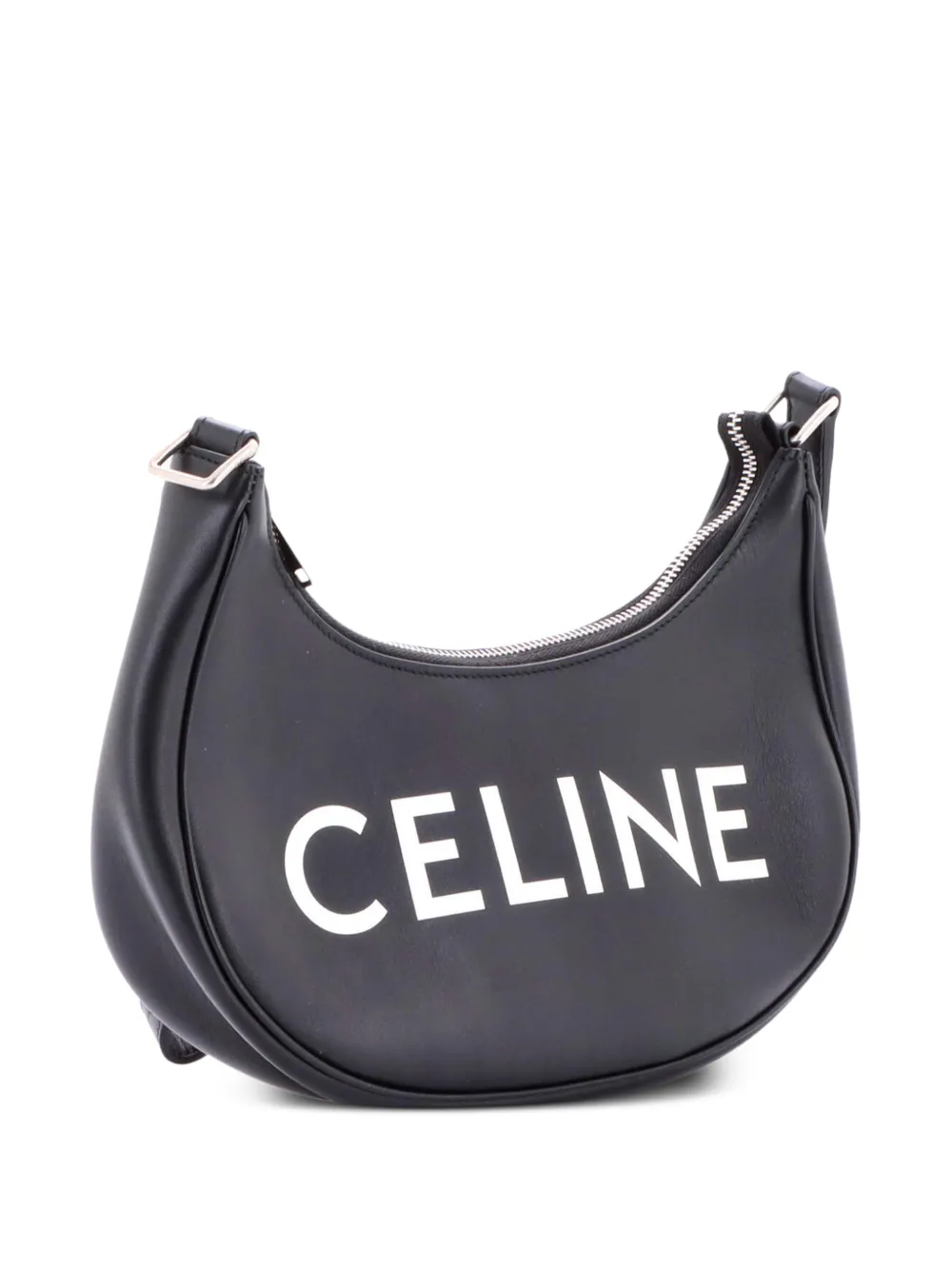 Celine Pre-Owned Ava Strap Bag Leather Medium hobo bag - Nero
