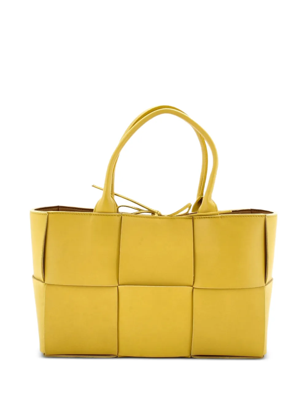 Bottega Veneta Pre-Owned Arco Maxi Intrecciato Leather Small tote bag - Giallo