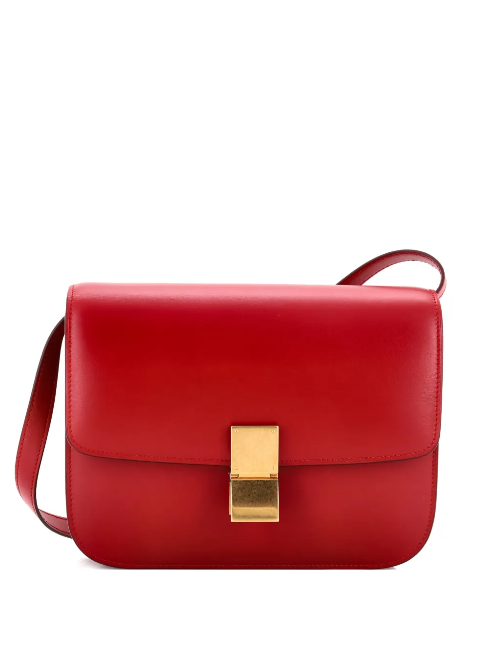 Celine Pre-Owned Classic Box Bag Smooth Leather Medium crossbody bag - Rosso
